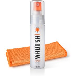 ووش! بخاخ ومسح منظف الشاشة - 1 أونصة سائلة + 1 قطعة قماش تنظيف من الألياف الدقيقة - منظف عدسات بحجم مناسب للسفر للسيارة والكمبيوتر والكمبيوتر المحمول وأجهزة iPad وMacBook والهاتف والساعة والنظارات - مجموعة أدوات التنظيف الإلكترونية in Kuwait