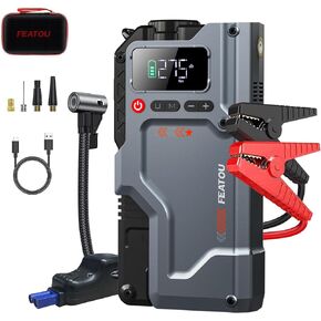 Jump Starter with Air Compressor, 5 in 1 Function Jump Box 2500A Peak 150PSI Jump Starter Battery Pack with Digital Tire Inflator, car Battery Charger Portable for 8.5L Gas or 7.0L Diesel