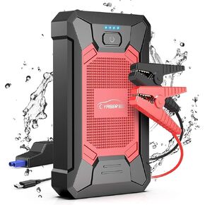 YABER Car Jump Starter 1500A بطارية السيارة المحمولة Jump Starter (7.0 لتر غاز/5.5 لتر ديزل) صندوق قفز بطارية 12 فولت مع كابلات القفز الآمنة الذكية، مصباح يدوي LED، حجم صغير in Kuwait