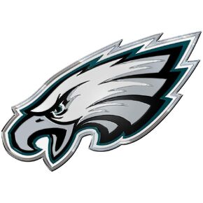 FANMATS 60467 Philadelphia Eagles Heavy Duty Aluminum Embossed Color Emblem, Auto Emblem Decal
