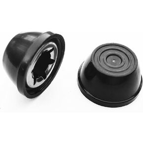 Hub Caps for Bike/TRIKES Compatible with Popular Red Wagon Brand - fits 3/8 Axle Diameter (Black)