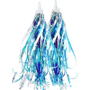 IEALODS 1Pair Kids Bike Handlebar Streamers, Children Scooter Handlebar Colorful Tassel Ribbon Bicycle Grips Baby Carrier Accessories