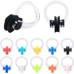 SAVITA Swimming Nose Clip with Waterproof Silica Gel for Kids and Adults, Multi-Color Box Package（10 Colors）