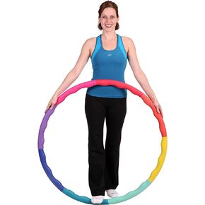 Sports Hoop Weighted Hula Hoop, ACU Hoop 3M - 3.2lb Medium, Weight Loss Fitness Exercise with Wavy Ridges (Rainbow Colors)