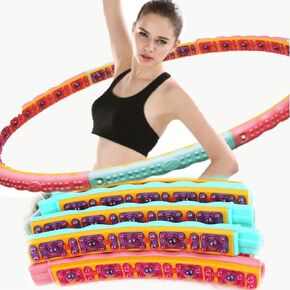 HealthHoop - Korean Hoop for Adult Weight Loss ,Weighted Hoop Dynamic Magnetic Therapy Massage, Exercise Hoop Hula-up Slim Body,,Fitness Hula-up Healthhoop 2.1kg