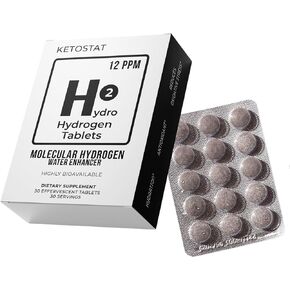 Hydrogen Water (30 Tablets) Molecular Hydrogen Water Tablets Creates 12 PPM Hydrogen Drinking Water with Magnessium