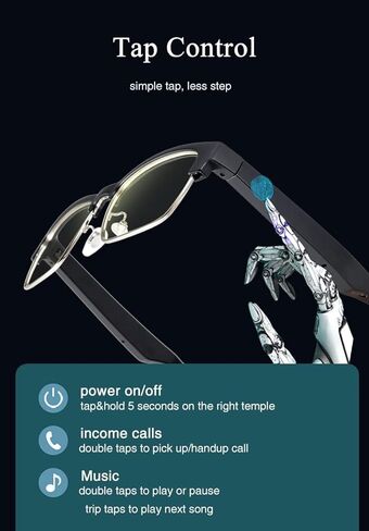 Bluetooth Glasses,New Wireless Fast Charging Smart Audio Glasses,Indoor Outdoor Entertainment Smart Glasses for Men/Women in Kuwait