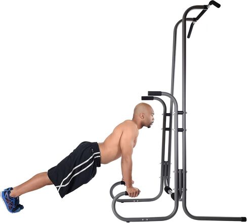 Stamina Power Tower - Dip Bar Pull Up Bar Station with Smart Workout App - Dip Bars for Home Workout - Up to 250 lbs Weight Capacity in Kuwait