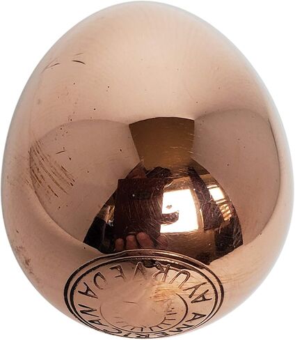 Introducing Pure Solid Copper Egg Multi Purpose Curio Paper Weight Fidget Toy American Ayurveda (Solid Pure Copper, 1.5x2 Inch AMZ) in Saudi Arabia