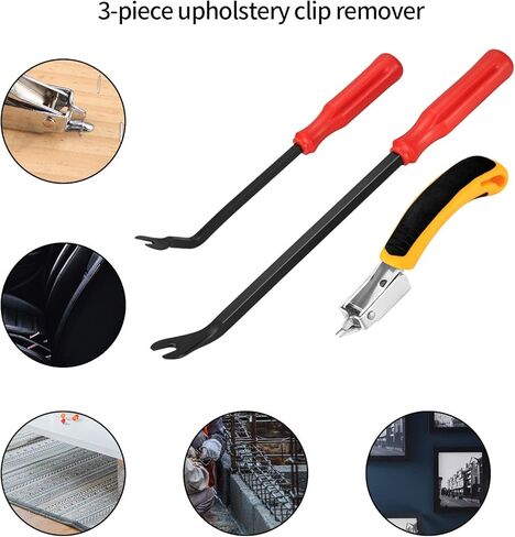 أداة سحب تنجيد 3 باك، إزالة الدبابيس لإطار صور أرضية الأثاث، تنجيد مزيل سحب التيلة، أداة سحب الأظافر لإزالة جميع أنواع الدبابيس للأثاث، الأرضية، العلبة الخشبية، الكرتون in Kuwait