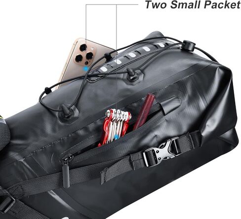 Bike Saddle Bag Large - Waterproof Bike Storage Bag 13L Reflective Bikepacking Bag, Bike Seat Bag for Mountain Road Bike Travel in Kuwait
