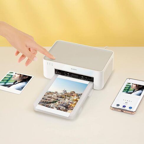 Xiaomi Instant Photo Printer 1S Set - Desktop Photo Printer, High-Resolution Image Quality, 6-inch/3-inch Photographic Paper and Ribbon Set, Instant Printing from Smartphone or Computer in Saudi Arabia