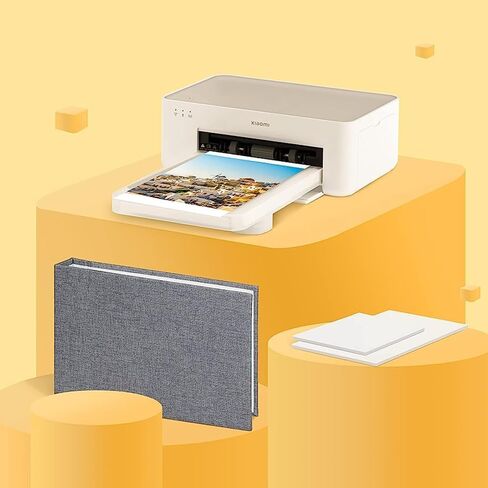 Xiaomi Instant Photo Printer 1S Set - Desktop Photo Printer, High-Resolution Image Quality, 6-inch/3-inch Photographic Paper and Ribbon Set, Instant Printing from Smartphone or Computer in Saudi Arabia