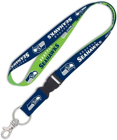 حبل WinCraft Seattle Seahawks NFL لكرة القدم الرياضي قابل للفصل مع حلقة مفاتيح in Saudi Arabia