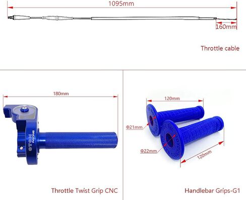 7/8 Inch 22mm Throttle Twists Grip CNC Aluminum With Throttle Cable And Handlebar Grip For 50cc 125cc 150cc 250cc Dirt Bike Motorcycle Accessories in Kuwait