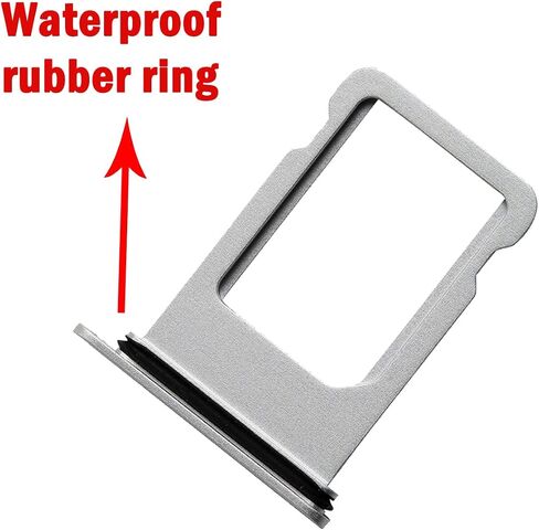 Single SIM Card Tray Holder Slot Replacement for iPhone SE 2020 / SE 2022/8 (Black) with Waterproof Rubber Ring and Eject Pin in Saudi Arabia