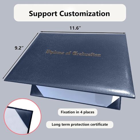 Smooth Leather Imprinted Diploma Cover for Graduation Certificate Holder Size in 8 1/2" x 11" (Tent Style) in Saudi Arabia