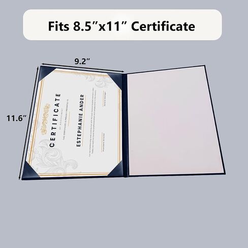 Smooth Leather Imprinted Diploma Cover for Graduation Certificate Holder Size in 8 1/2" x 11" (Tent Style) in Saudi Arabia