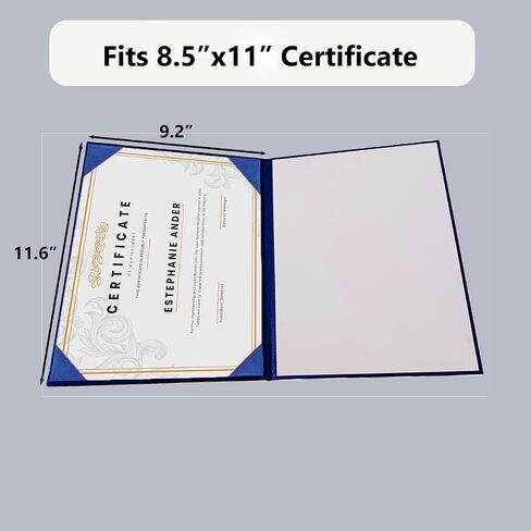 Smooth Leather Imprinted Diploma Cover for Graduation Certificate Holder Size in 8 1/2" x 11" (Tent Style) in Saudi Arabia