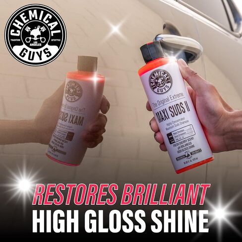 Chemical Guys CWS_101 Maxi-Suds II Foaming Car Wash Soap (Works with Foam Cannons/Guns or Bucket Washes) Safe for Cars, Trucks, Motorcycles, RVs & More, 128 fl oz (1 Gallon), Cherry Scent in Saudi Arabia