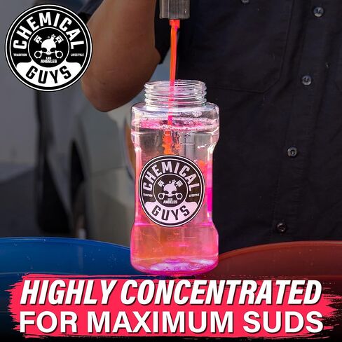 Chemical Guys CWS_101 Maxi-Suds II Foaming Car Wash Soap (Works with Foam Cannons/Guns or Bucket Washes) Safe for Cars, Trucks, Motorcycles, RVs & More, 128 fl oz (1 Gallon), Cherry Scent in Kuwait