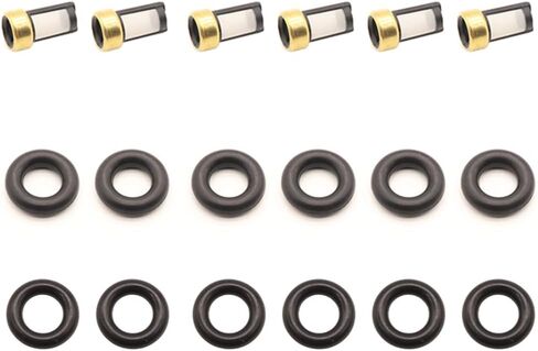 6pcs Fuel Injectors Seals Repair O-ring Kit for BMW E36 E39 E46 3 5 7 SERIES X3 X5 Z4 3.0 1439800 1427240 058133551F01-06 in Saudi Arabia