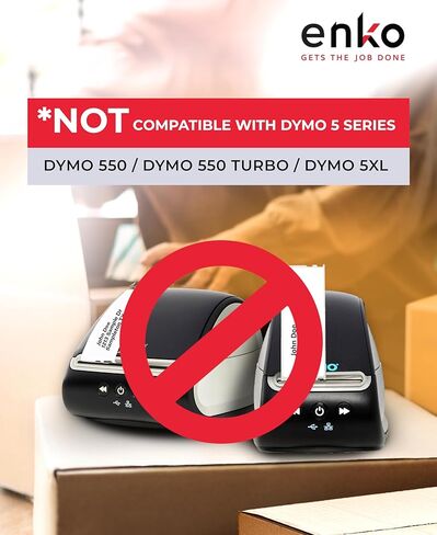 enKo Compatible for Dymo 30336 Labels (1" x 2-1/8") - 24 Rolls | 12,000 Labels for Dymo LabelWriter 450 Turbo Printer and 4XL - Blank White Direct Thermal Address, Shipping and Barcode Labels in Kuwait