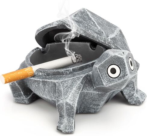 Ash Tray Outdoors/Indoors,Ashtray for Outside Patio、Porch Decor Home Cute Ashtray for Weed,Cool Turtle Ashtray with Lid Smell Proof, Resin Smokeless Ashtray for Cigarettes As Surprise Gift in Kuwait