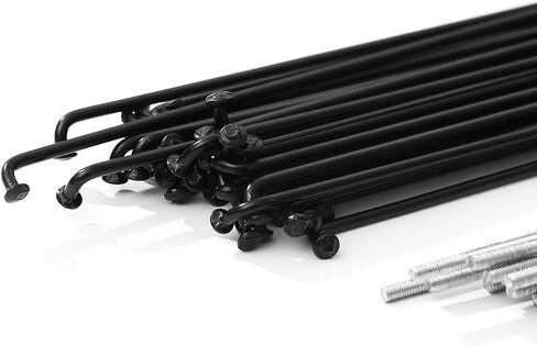 BaveL 36Pcs 14G J Bend Bicycle Steel Spokes(185-198 mm),Cycle Spokes with Brass Nipples,Mountain Bike Steel Spoke,for MTB Wheel Spokes,Ebike,Trekking,City Bikes-Replacement/Repair Spoke in Saudi Arabia