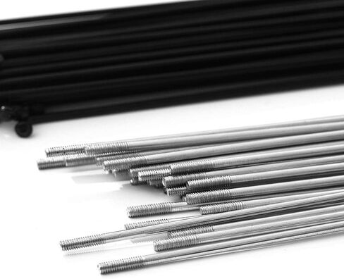 BaveL 36Pcs 14G J Bend Bicycle Steel Spokes(185-198 mm),Cycle Spokes with Brass Nipples,Mountain Bike Steel Spoke,for MTB Wheel Spokes,Ebike,Trekking,City Bikes-Replacement/Repair Spoke in Saudi Arabia