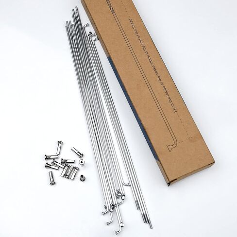 BaveL 36 قطعة 14G J Bend دراجة من الفولاذ المقاوم للصدأ (258 مم - 269 مم)، المتحدث دورة مع حلمات نحاسية، المتحدث الدراجة الجبلية غير القابل للصدأ، لMTB، Ebike، دراجات المدينة - استبدال / إصلاح المتحدث in Kuwait