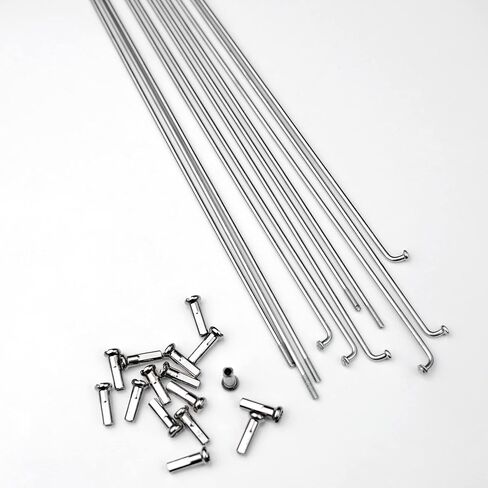 BaveL 36 قطعة 14G J Bend دراجة من الفولاذ المقاوم للصدأ (258 مم - 269 مم)، المتحدث دورة مع حلمات نحاسية، المتحدث الدراجة الجبلية غير القابل للصدأ، لMTB، Ebike، دراجات المدينة - استبدال / إصلاح المتحدث in Kuwait