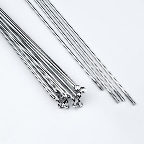 BaveL 36 قطعة 14G J Bend دراجة من الفولاذ المقاوم للصدأ (258 مم - 269 مم)، المتحدث دورة مع حلمات نحاسية، المتحدث الدراجة الجبلية غير القابل للصدأ، لMTB، Ebike، دراجات المدينة - استبدال / إصلاح المتحدث in Kuwait