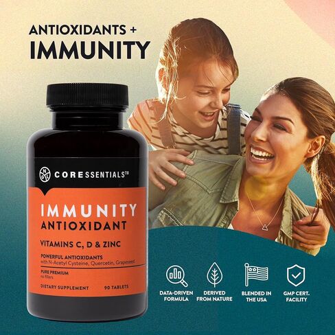 NGL Immunity Antioxidant Vitamins C,D, & Zinc | N-Acetyl, Cysteine, Quercetin, Grapeseed | 90 Tablets in Saudi Arabia