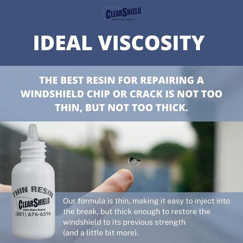 Clearshield Windshield Repair Resin - Auto Glass Repair Resin - Resin for Glass Scratch Repair - 1 Pack 30 ml Thin Resin in Saudi Arabia