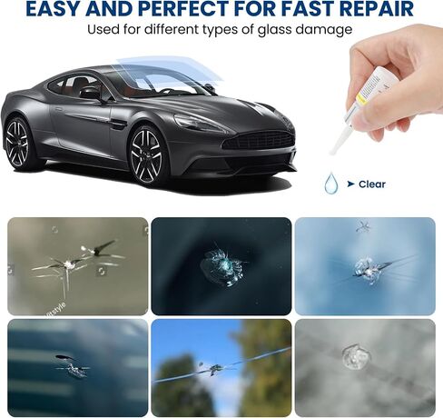 Windshield Repair Kit,Windshield Chip Repair Kit for Chips and Cracks,Glass Chip Repair Kit with 2 Bottles of Resin Liquid for Quick Repair of Auto Glass Chips and Cracks, Auto Windshield Repair Kit in Saudi Arabia