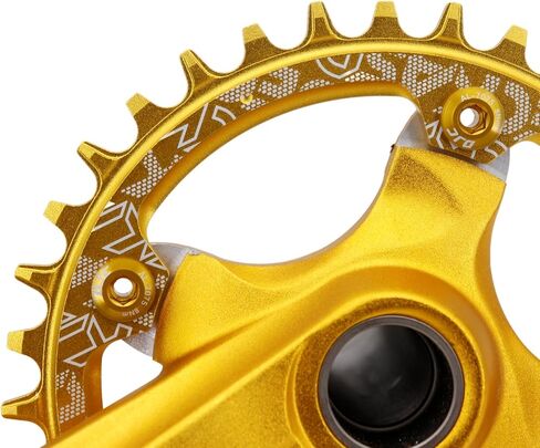 DJC Bike Chainring Bolts Aluminum 5pcs in Pack, with M5 hex Wrench and Install Tool Wrench (Aluminum Golden, Single Chainring Bolts) in Saudi Arabia