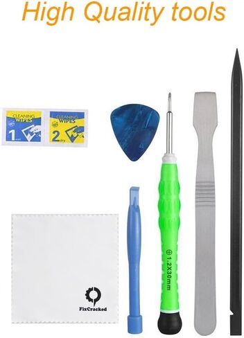 لجهاز iPad Air 1st (A1474 A1475 A1476) قطع غيار شاشة تعمل باللمس مجموعة زجاجية رقمية مع زر الصفحة الرئيسية، حامل الكاميرا، لاصق مثبت مسبقًا ومجموعة أدوات احترافية (أسود) in Kuwait