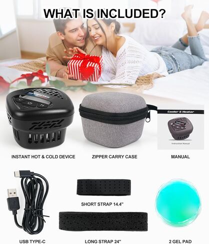 Wearable 2-in-1 Electric Heating Pad for Back Pain Relief, Instant Heater Cooler Portable Cooling Pad for Neck, Reusable Heat Pads for Outdoor, Travel Heated Pad for Women's Gift- Black in Saudi Arabia
