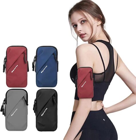 Phone Armband Sleeve for Running Phone Arm Bands with Workout - Fits Phone and Android - Phone Use for Running, Workout Walking Gym, Hiking, Biking (Black) in Saudi Arabia