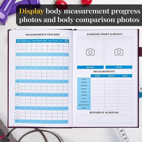 Food Journal, Weight Loss Journal for Women, Food Diary to Track Meals, A5 Size Calories Counter Book, 180 Days Diet Wellness Planner for Healthier Lifestyle -Green in Saudi Arabia