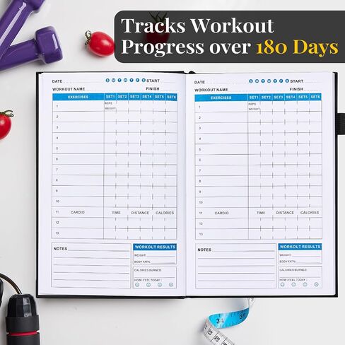 Food Journal, Weight Loss Journal for Women, Food Diary to Track Meals, A5 Size Calories Counter Book, 180 Days Diet Wellness Planner for Healthier Lifestyle -Green in Saudi Arabia