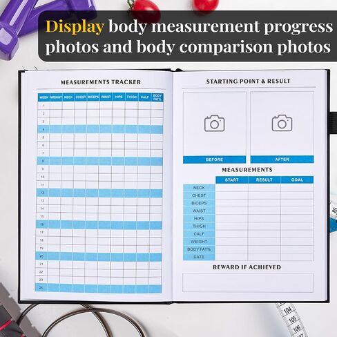Food Journal, Weight Loss Journal for Women, Food Diary to Track Meals, A5 Size Calories Counter Book, 180 Days Diet Wellness Planner for Healthier Lifestyle -Green in Saudi Arabia