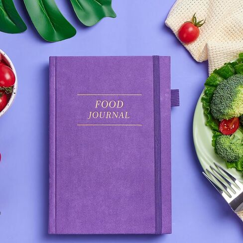 مجلة 5 دقائق يوميًا لفقدان الوزن للنساء، مخطط للطعام واللياقة البدنية لمدة 90 يومًا، كتاب عداد السعرات الحرارية لتتبع الوجبات وممارسة الرياضة، مجلة رفع الأثقال ملحقات الصالة الرياضية المنزلية هدية - أرجواني in Kuwait