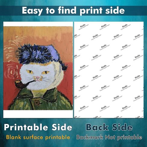 Koala Sticky Sublimation Paper 8.5x11 inches for Heat Transfer DIY Gift Effortlessly Print, Transfer, and Preserve Your Unique DIY Designs with Vibrancy and Durability 100gsm 100 sheets in Saudi Arabia