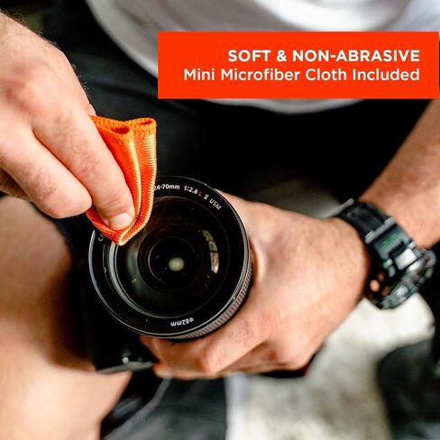 ووش! بخاخ ومسح منظف الشاشة - 1 أونصة سائلة + 1 قطعة قماش تنظيف من الألياف الدقيقة - منظف عدسات بحجم مناسب للسفر للسيارة والكمبيوتر والكمبيوتر المحمول وأجهزة iPad وMacBook والهاتف والساعة والنظارات - مجموعة أدوات التنظيف الإلكترونية in Kuwait