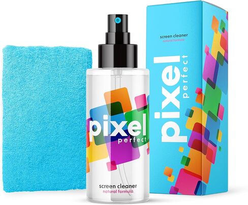 بكسل مثالي | بخاخ منظف الشاشة الطبيعي الفاخر XL للتلفزيون وأجهزة الكمبيوتر المحمولة وأجهزة الكمبيوتر والشاشات ومجموعة تنظيف الهواتف - 500 مل (16.9 أونصة) in Kuwait