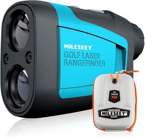 Mileseey Professional Laser Golf Rangefinder 660 ياردة مع تعويض المنحدر، دقة ± 0.55 ياردة، قفل سارية العلم السريع، تكبير 6X، قياس المسافة/الزاوية/السرعة للجولف والصيد in Kuwait