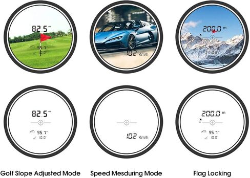 Mileseey Professional Laser Golf Rangefinder 660 ياردة مع تعويض المنحدر، دقة ± 0.55 ياردة، قفل سارية العلم السريع، تكبير 6X، قياس المسافة/الزاوية/السرعة للجولف والصيد in Kuwait