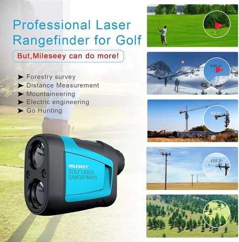 Mileseey Professional Laser Golf Rangefinder 660 ياردة مع تعويض المنحدر، دقة ± 0.55 ياردة، قفل سارية العلم السريع، تكبير 6X، قياس المسافة/الزاوية/السرعة للجولف والصيد in Kuwait